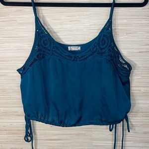 Free People teal crop top